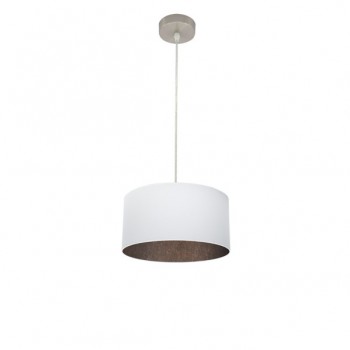Distribuidor - Lâmpadas Diversas | Colgantes Moderno | COLGANTE TATIANA 1XE27 NIQUEL/BLANCO-OXIDO REGX30X30 CM Ref: 189193017